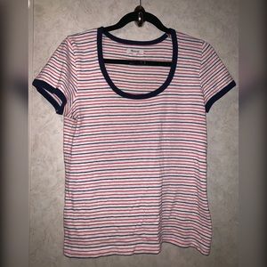 Madewell striped cotton ringer tee - small